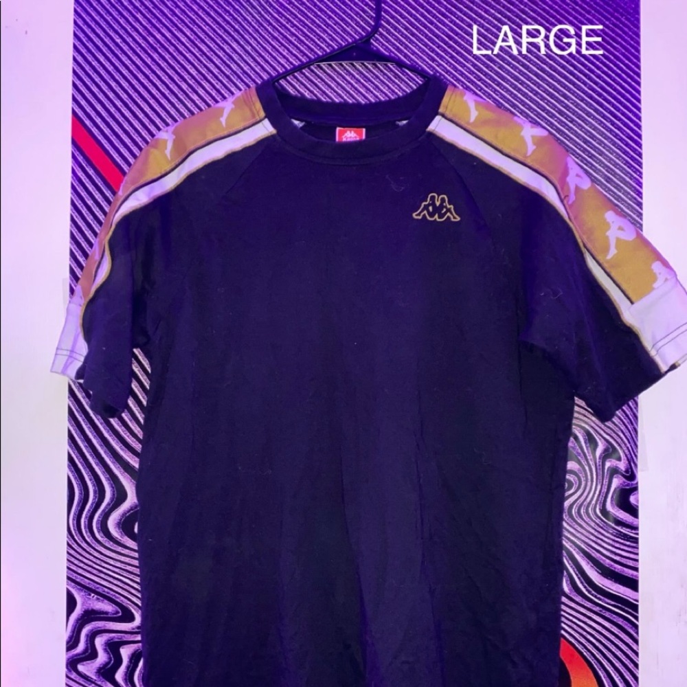 LARGE kappa shirt! with yellow ✨